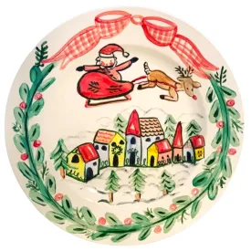 Santa Village Plate