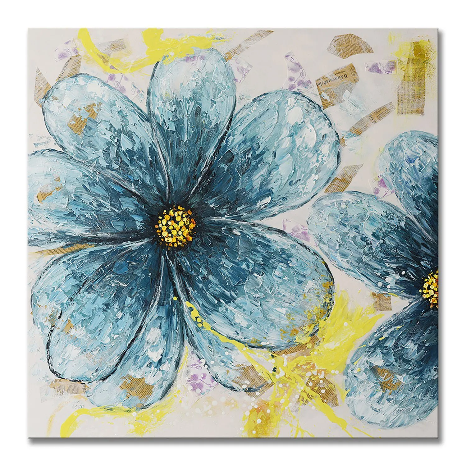 100% handmade Bluish Bloom 40x40 Inch (100x100cm)