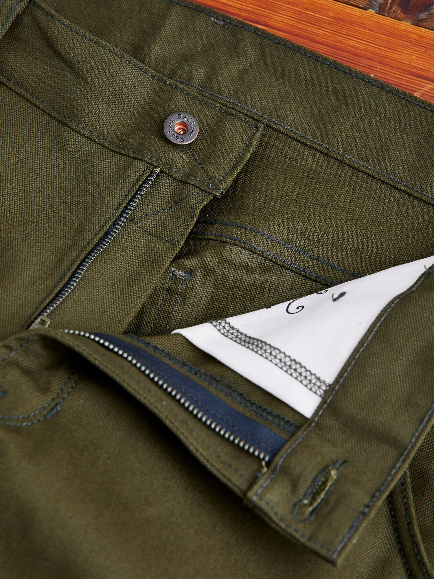 12oz Canvas Flight Trouser in Seaweed Green