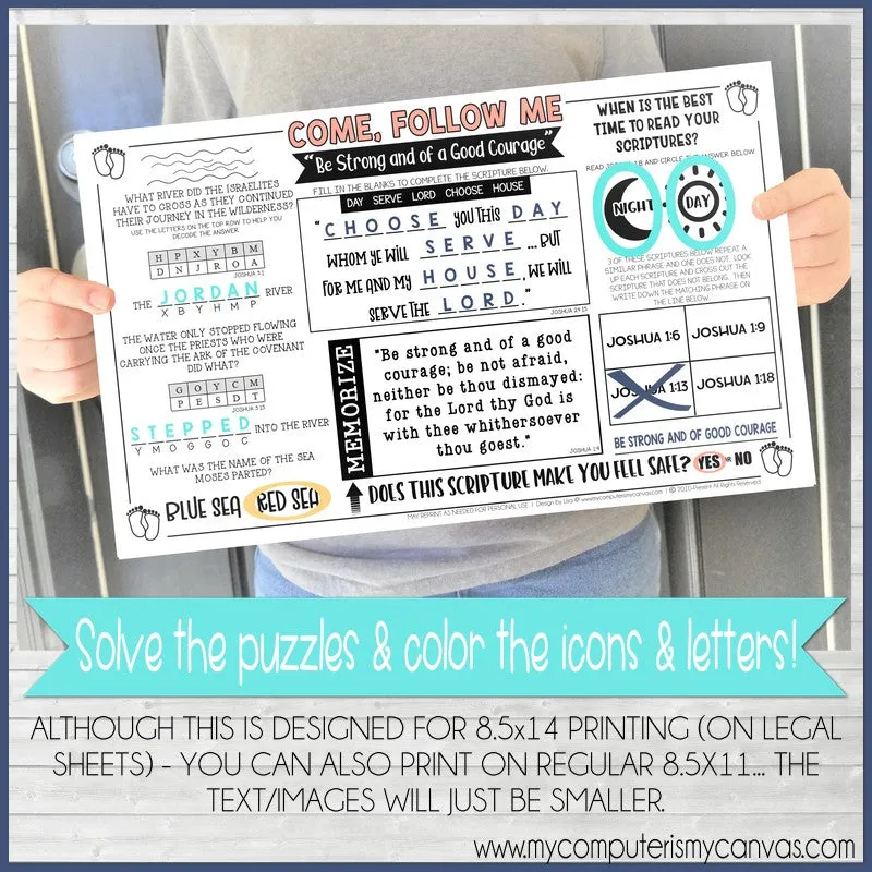 2022 CFM Old Testament Placemat Activity Sheets {MAY} PRINTABLE