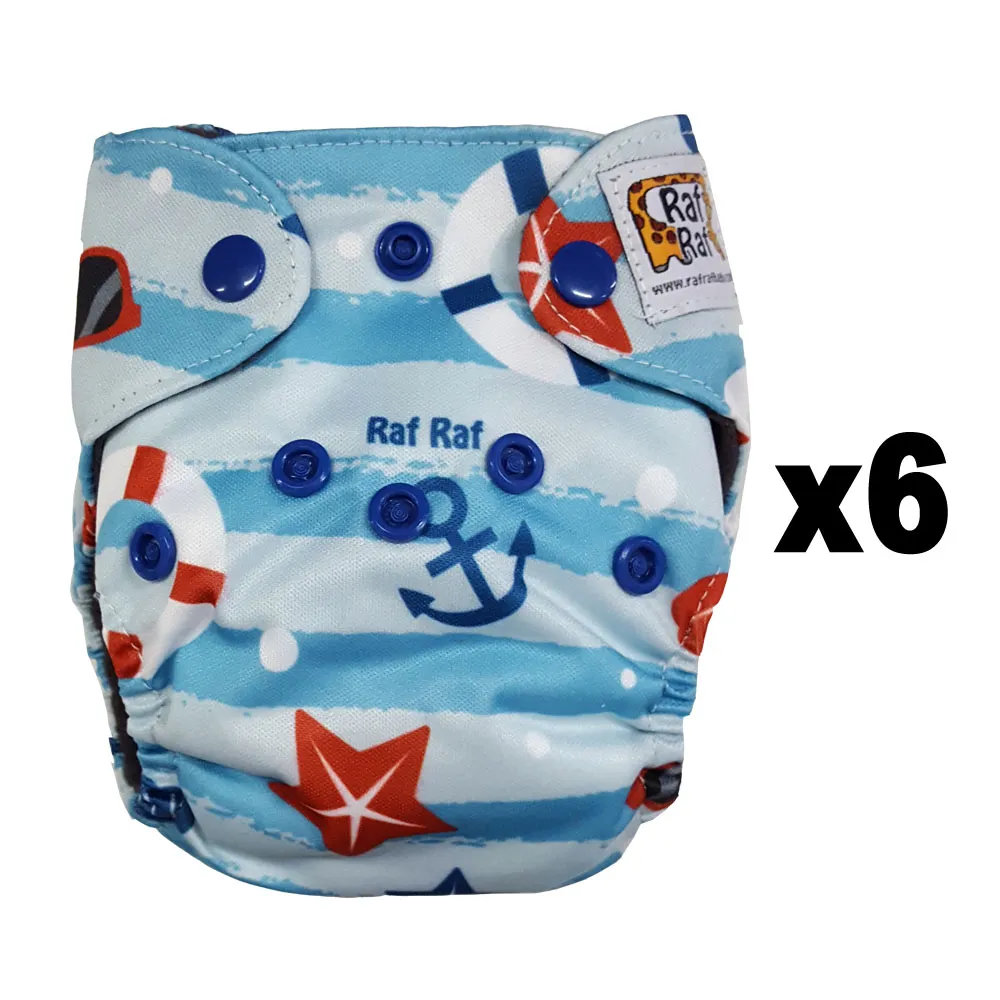 6/12pc Newborn Charcoal Bamboo Cloth Diaper