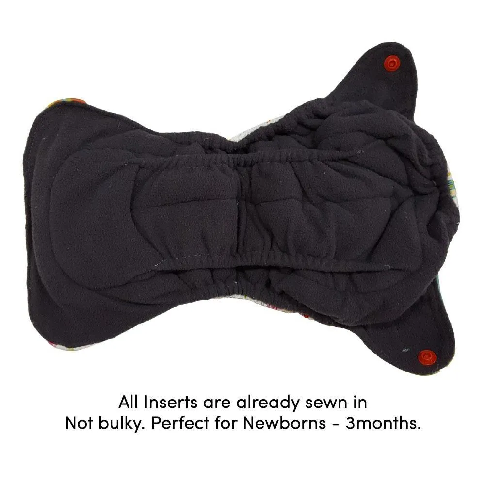 6/12pc Newborn Charcoal Bamboo Cloth Diaper