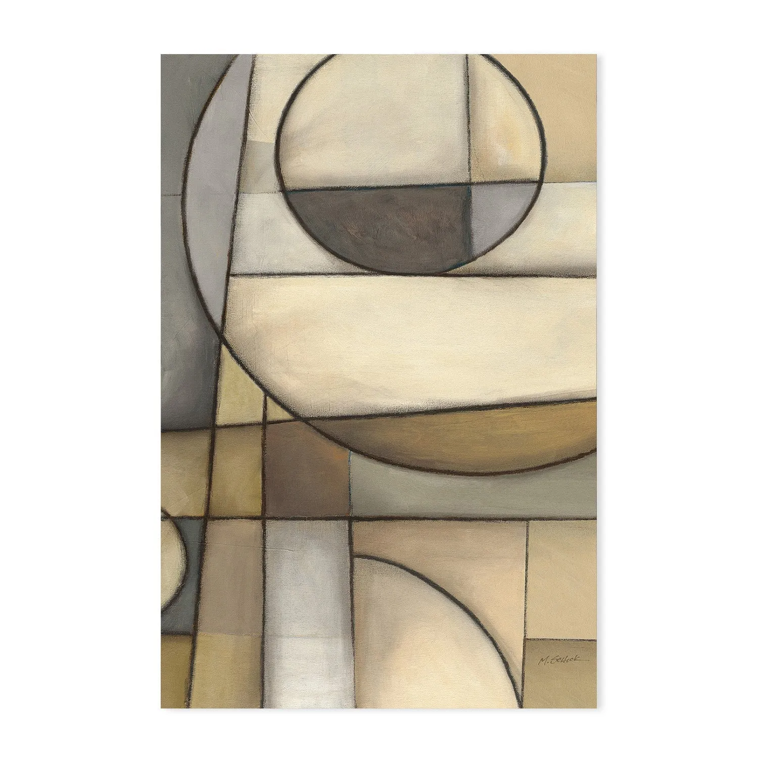 Abstract Mythology, Style A & B, Set Of 2 , By Mike Schick