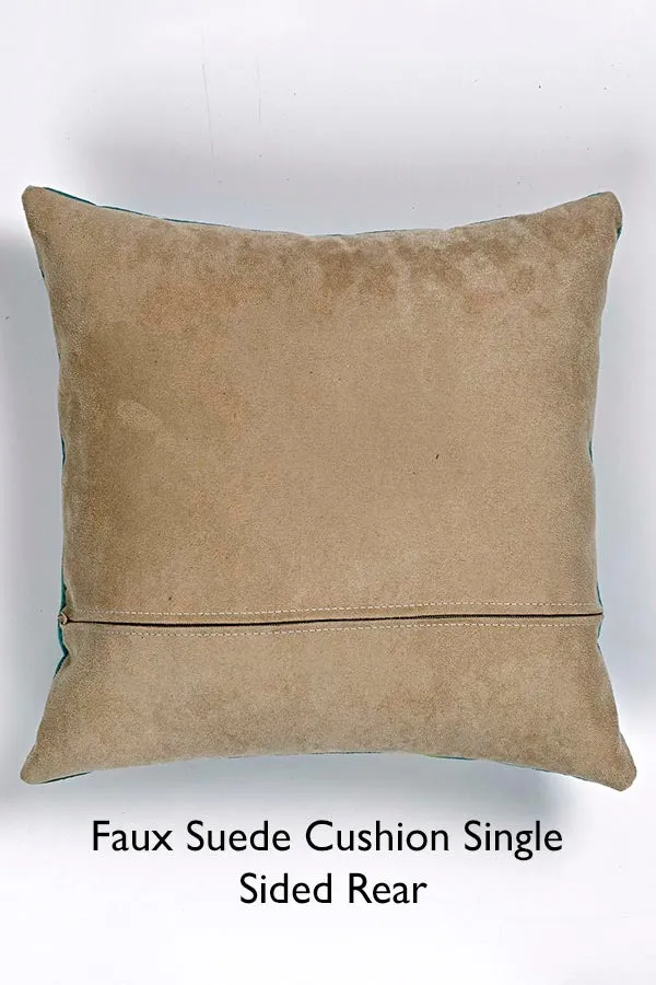 Abstract Plant Square Cushion (Green)