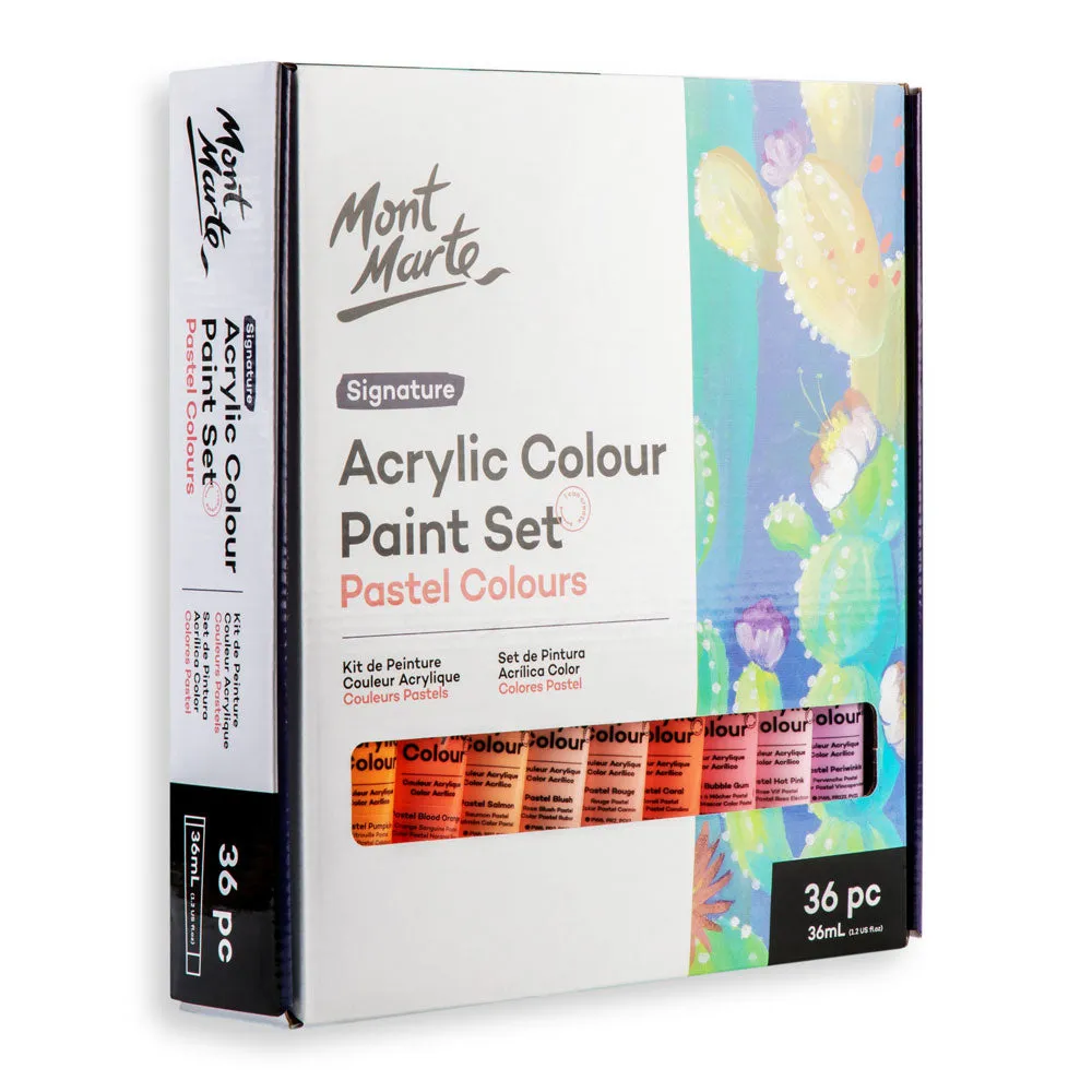 Acrylic Colour Pastel Paint Set Signature 36pc x 36ml (1.2 US fl.oz)