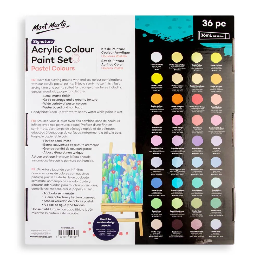 Acrylic Colour Pastel Paint Set Signature 36pc x 36ml (1.2 US fl.oz)