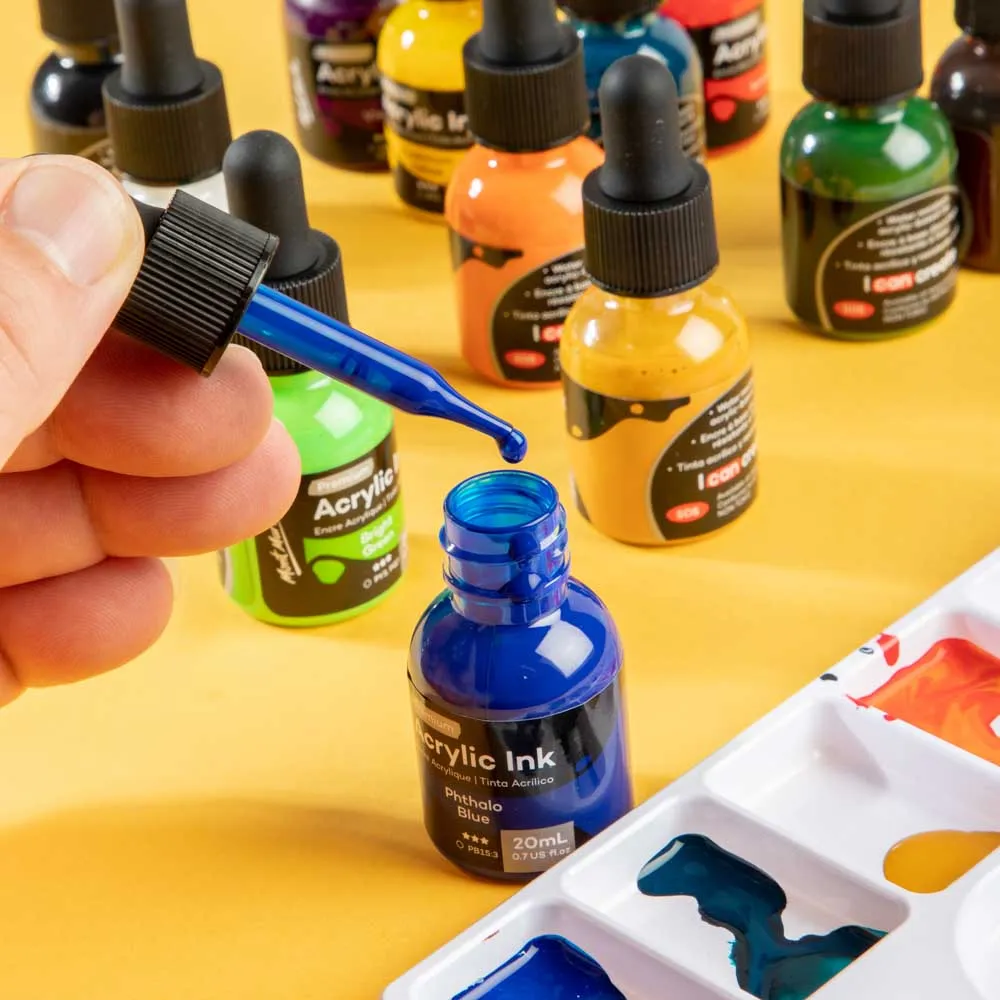 Acrylic Ink Premium 12pc x 20ml (0.7 US fl.oz)