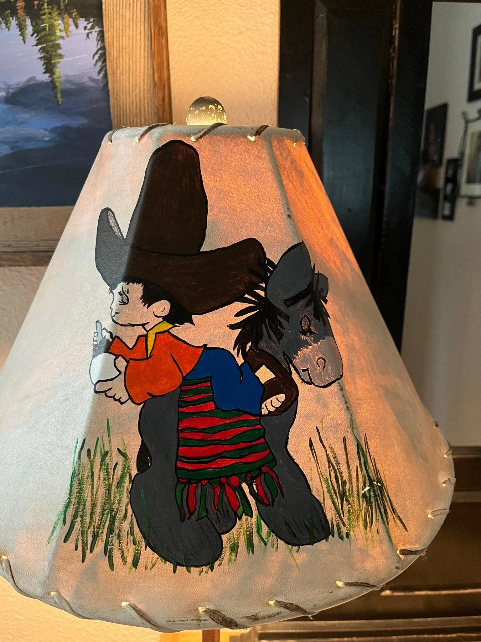 Amigos Hand Painted Precious Moments Lamp Shade