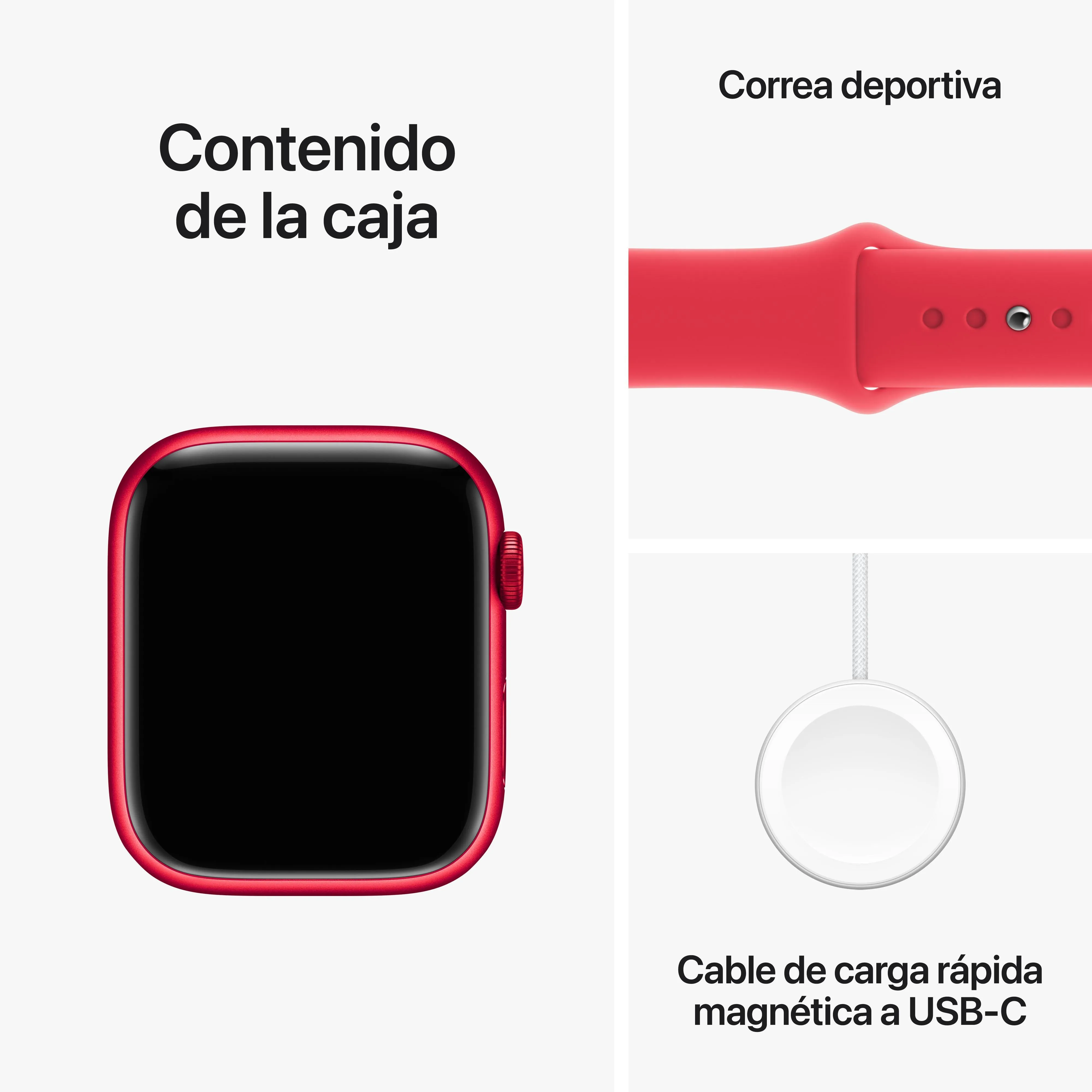 Apple Watch Series 9 (GPS   Cellular) - Caja de aluminio (PRODUCT)RED de 45 mm - Correa deportiva (PRODUCT)RED - Talla S/M