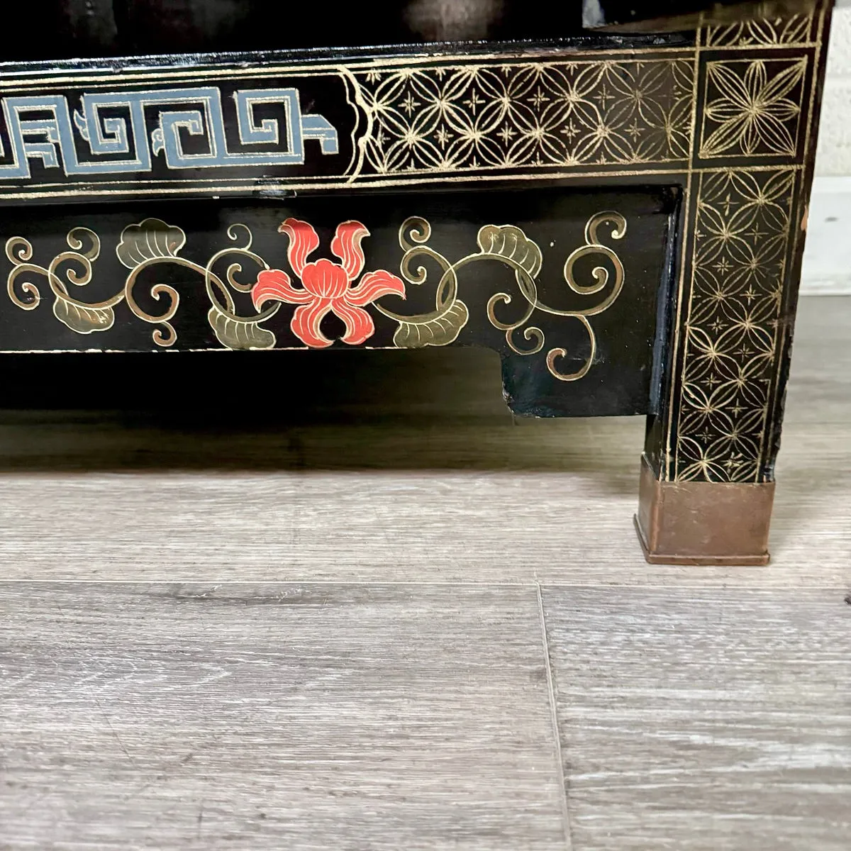 Asian Hand Painted Stacked Cabinet