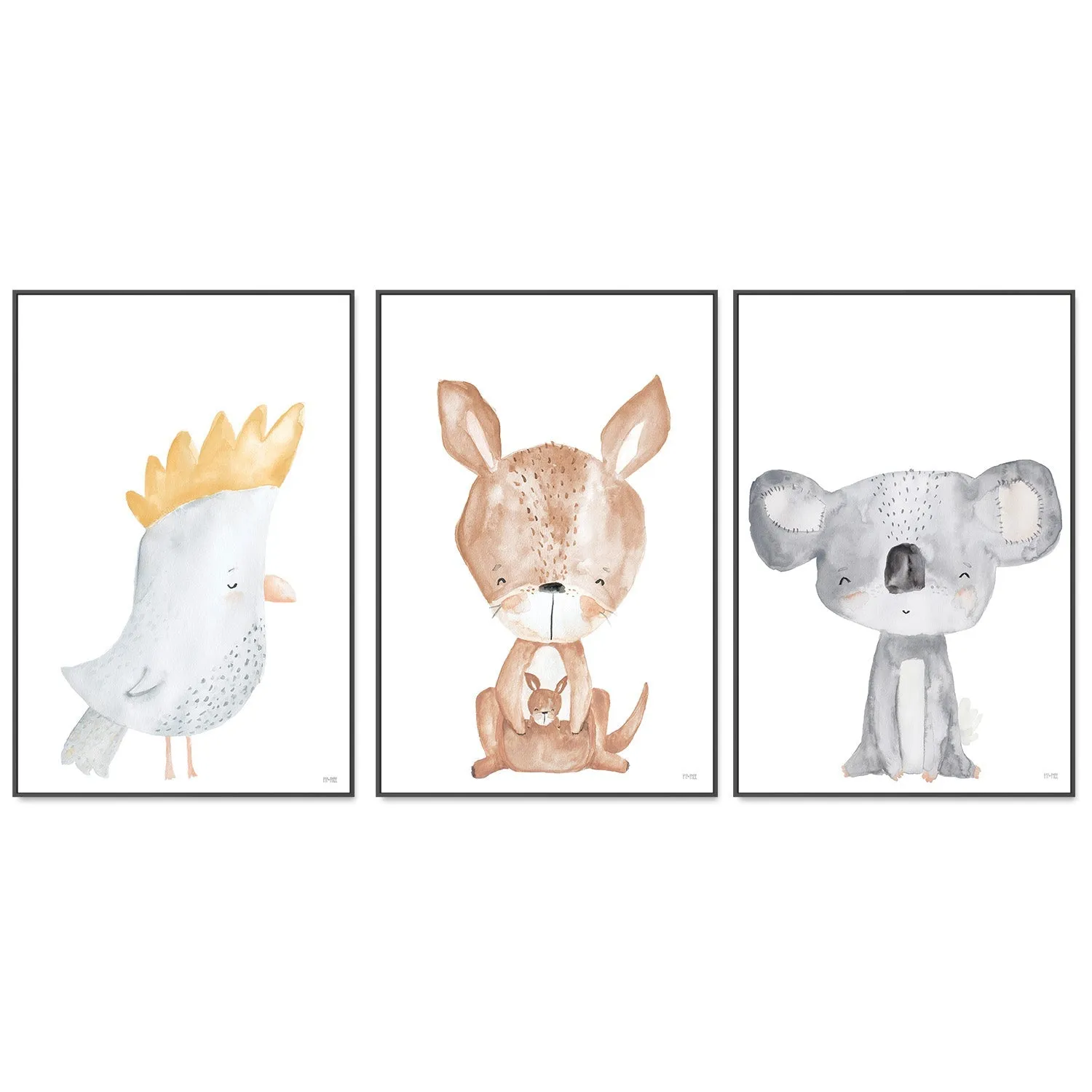 Aussie Critters, Style A, B & C, Set of 3 , By Pip and Phee