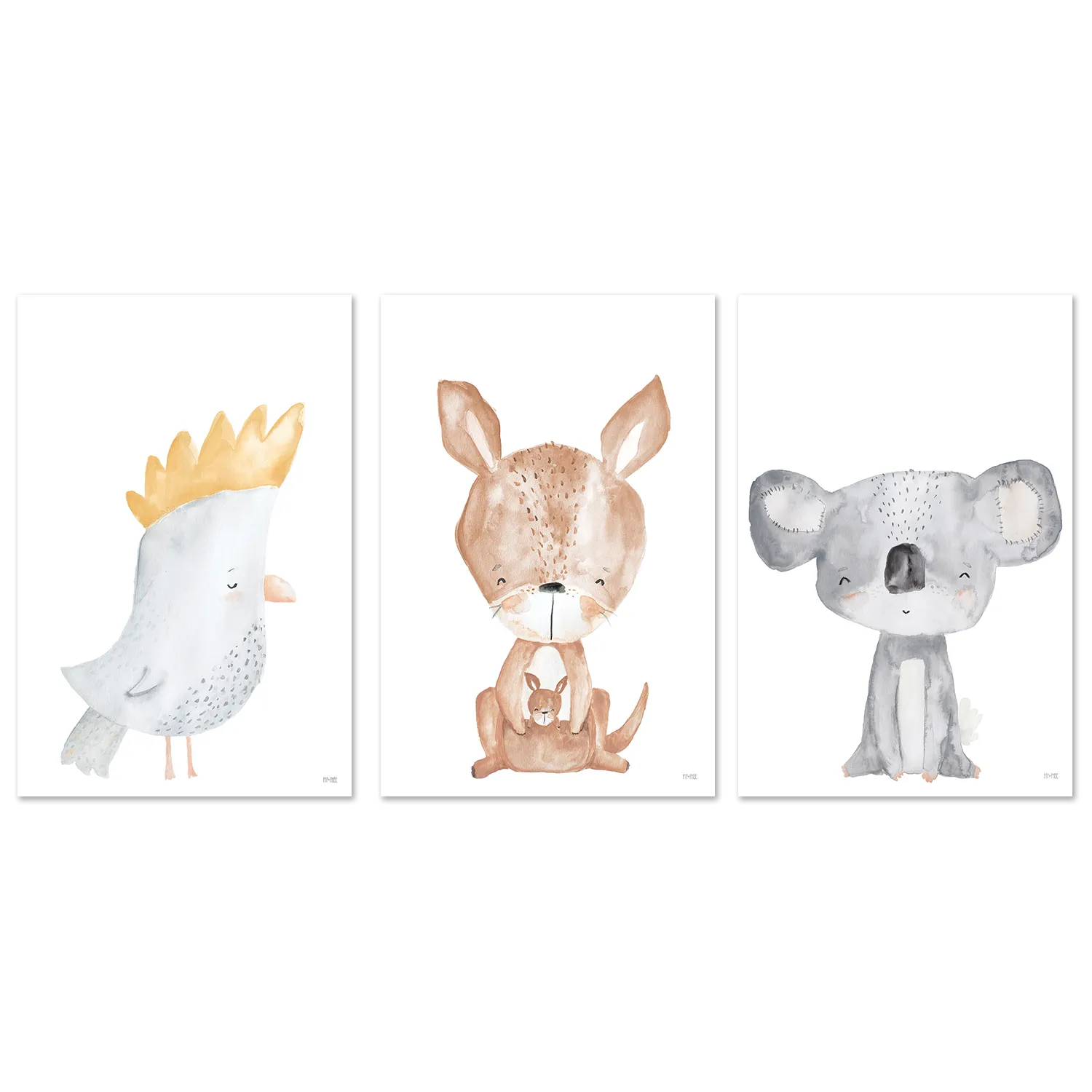 Aussie Critters, Style A, B & C, Set of 3 , By Pip and Phee