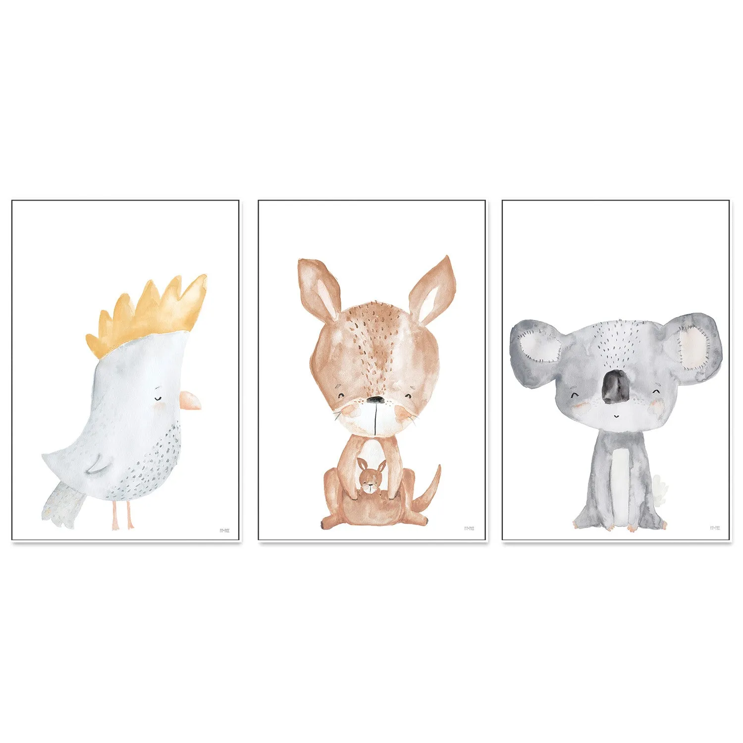 Aussie Critters, Style A, B & C, Set of 3 , By Pip and Phee