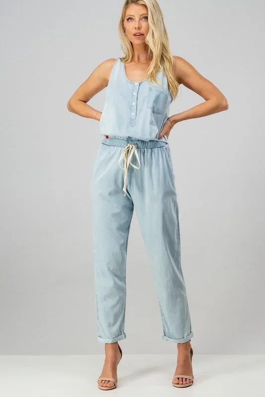 BABY BLUES DENIM JUMPSUIT