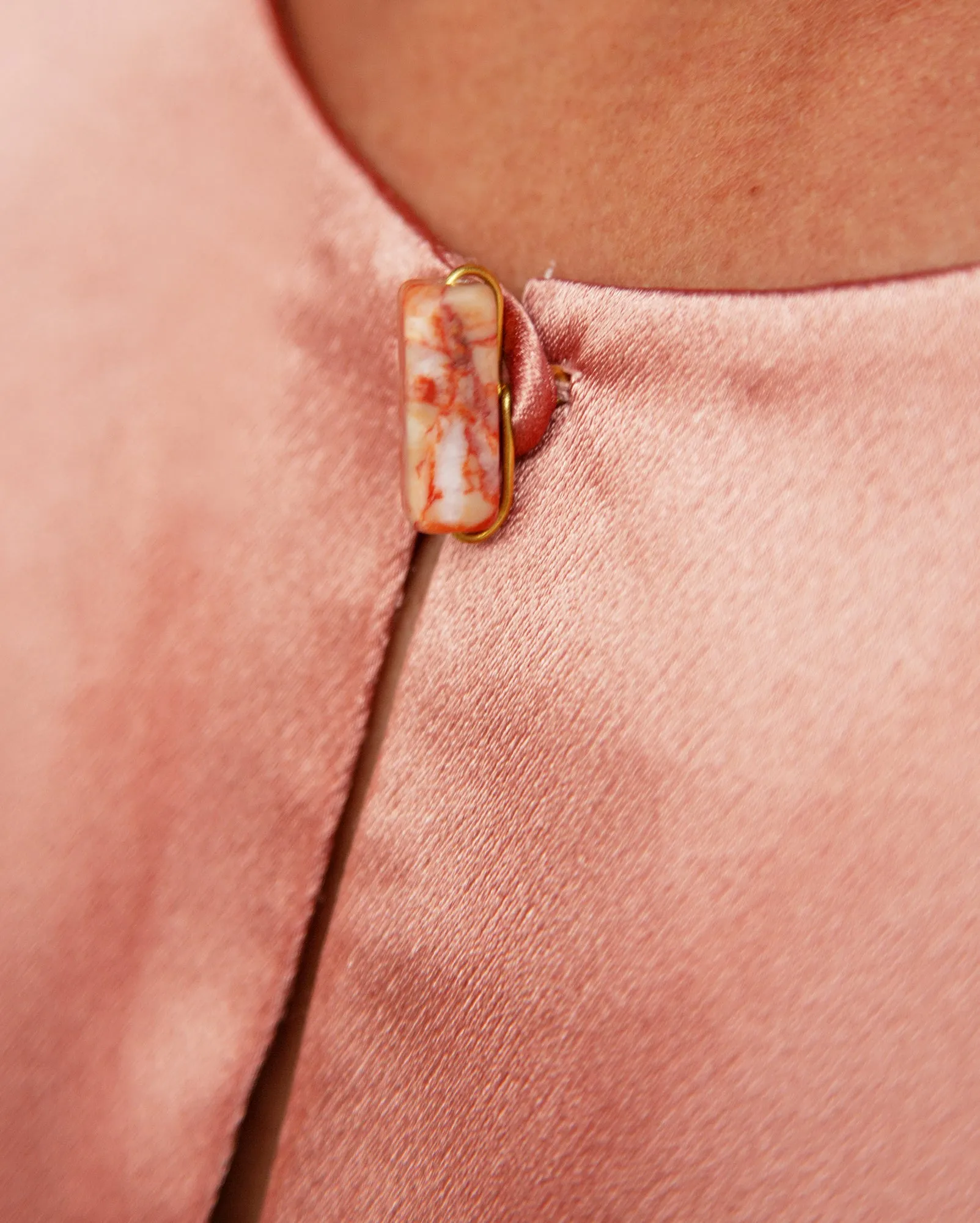 Baju Satin Batu Marble (Rose Gold)