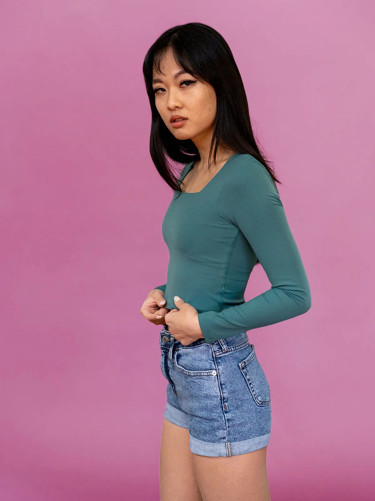 Ballerina Crop - Emerald