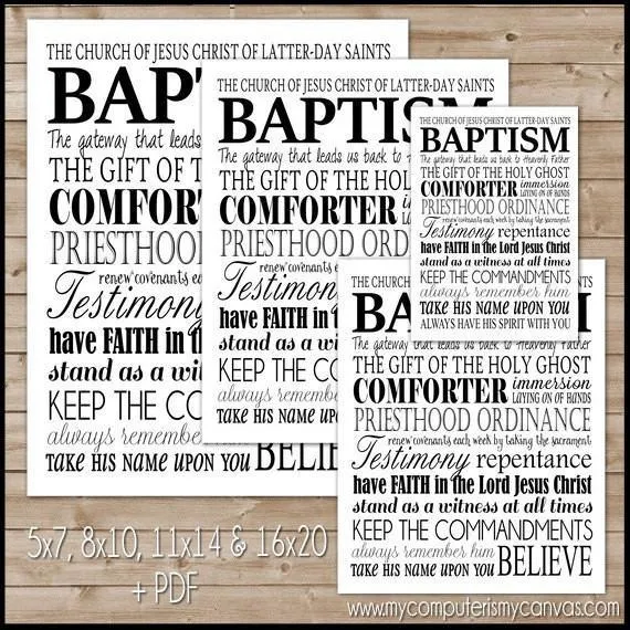 Baptism Subway Art {Convert} PRINTABLE