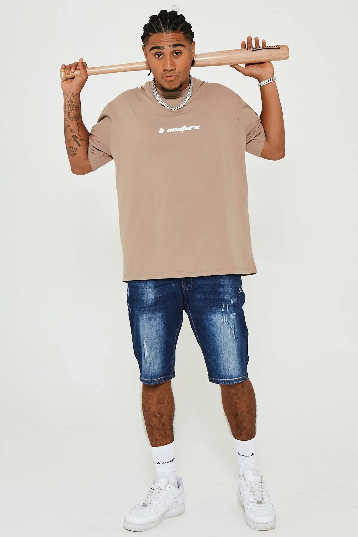 Bartley Oversized Cotton T-Shirt - Brown