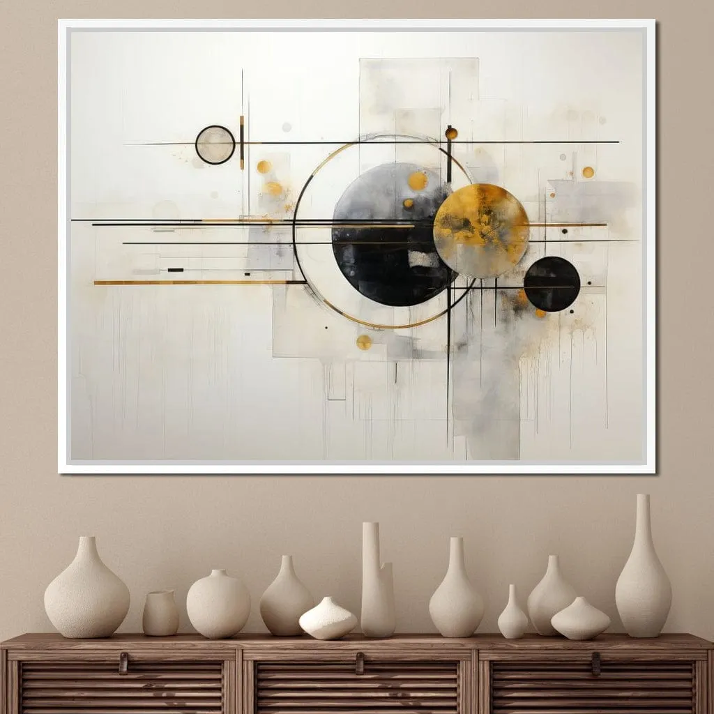 Bauhaus Rhythm in Gold and Black