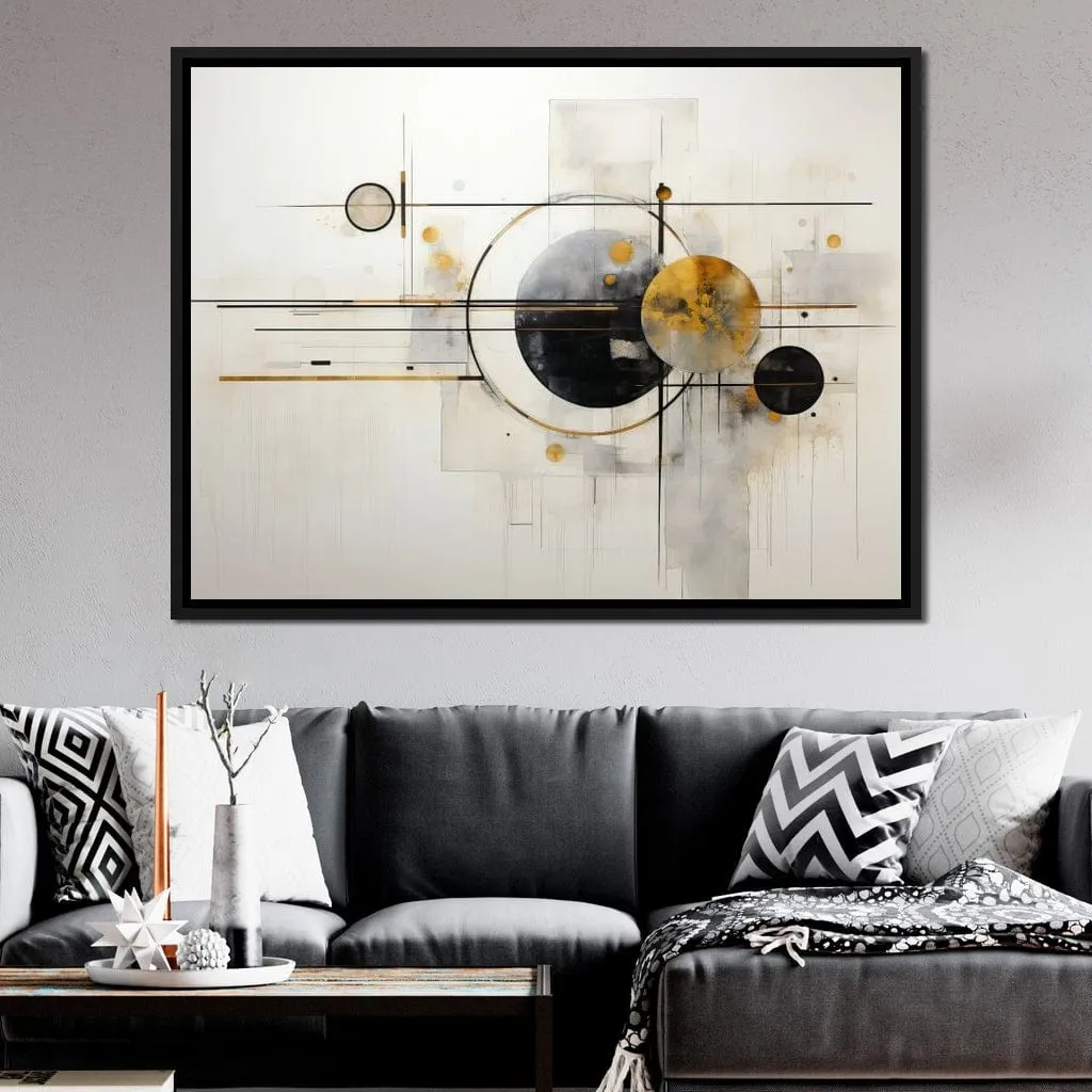 Bauhaus Rhythm in Gold and Black