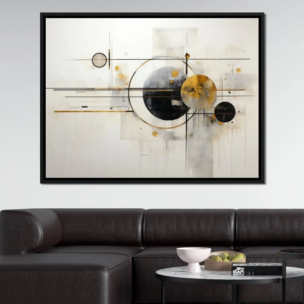 Bauhaus Rhythm in Gold and Black