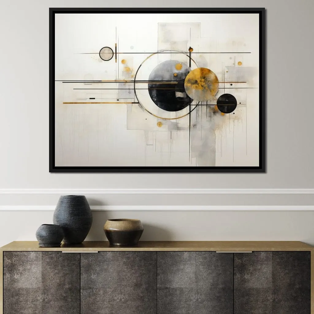 Bauhaus Rhythm in Gold and Black