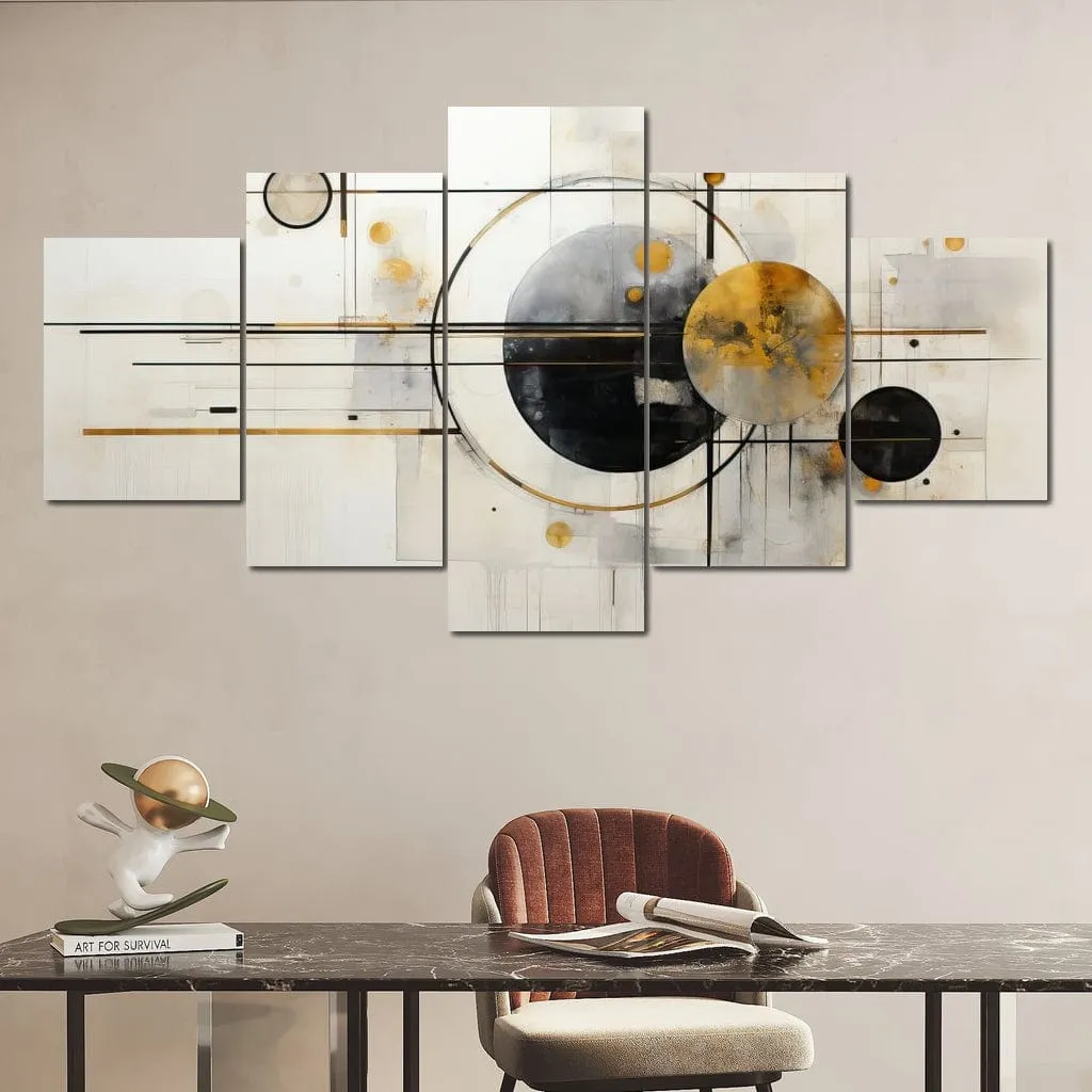 Bauhaus Rhythm in Gold and Black