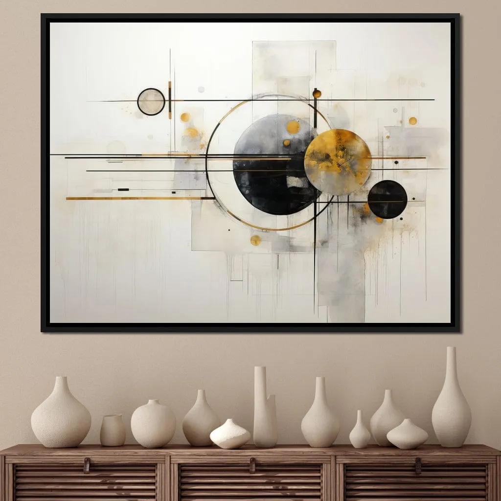 Bauhaus Rhythm in Gold and Black