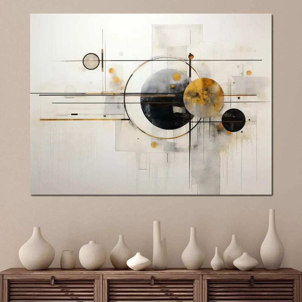 Bauhaus Rhythm in Gold and Black