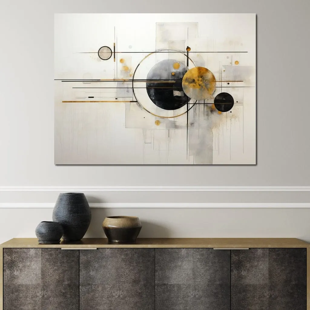 Bauhaus Rhythm in Gold and Black