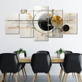 Bauhaus Rhythm in Gold and Black