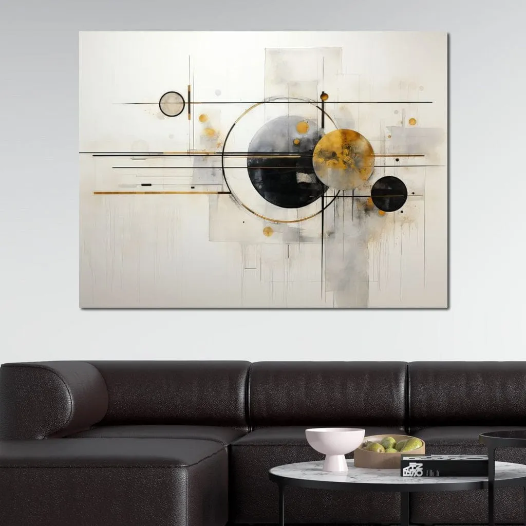 Bauhaus Rhythm in Gold and Black