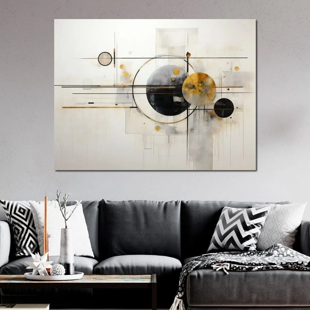 Bauhaus Rhythm in Gold and Black