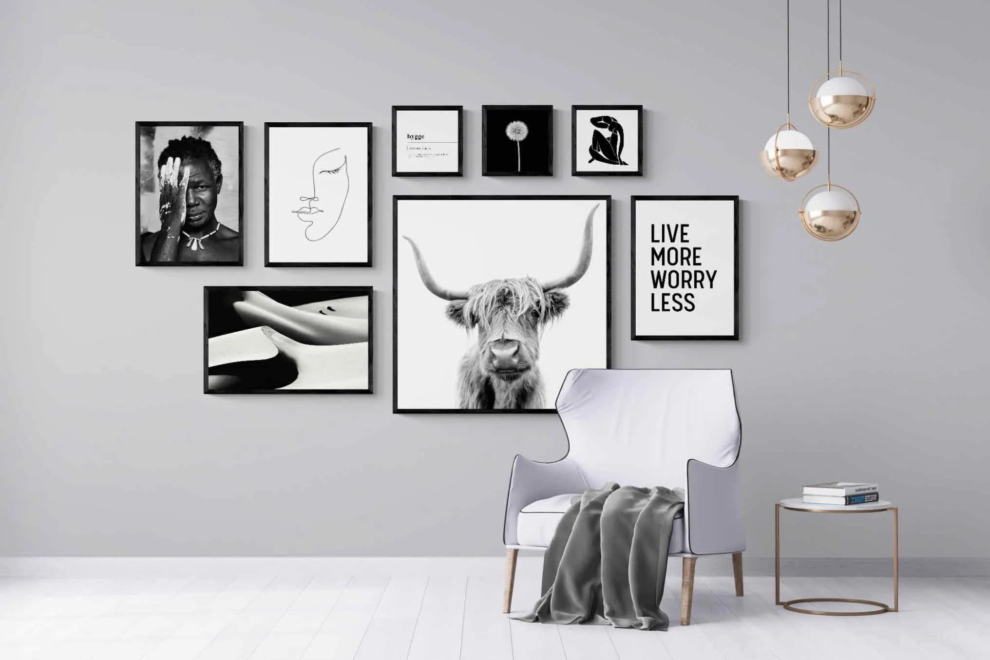 Black & White Gallery Wall Set