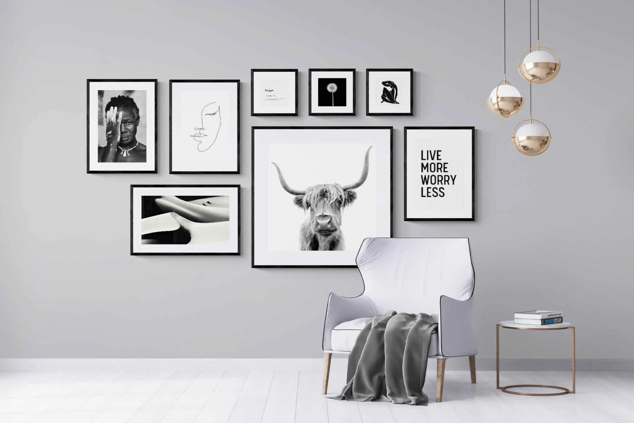 Black & White Gallery Wall Set