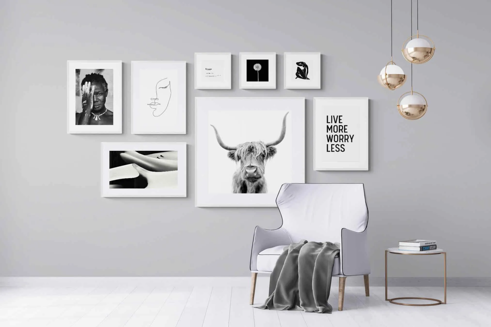 Black & White Gallery Wall Set