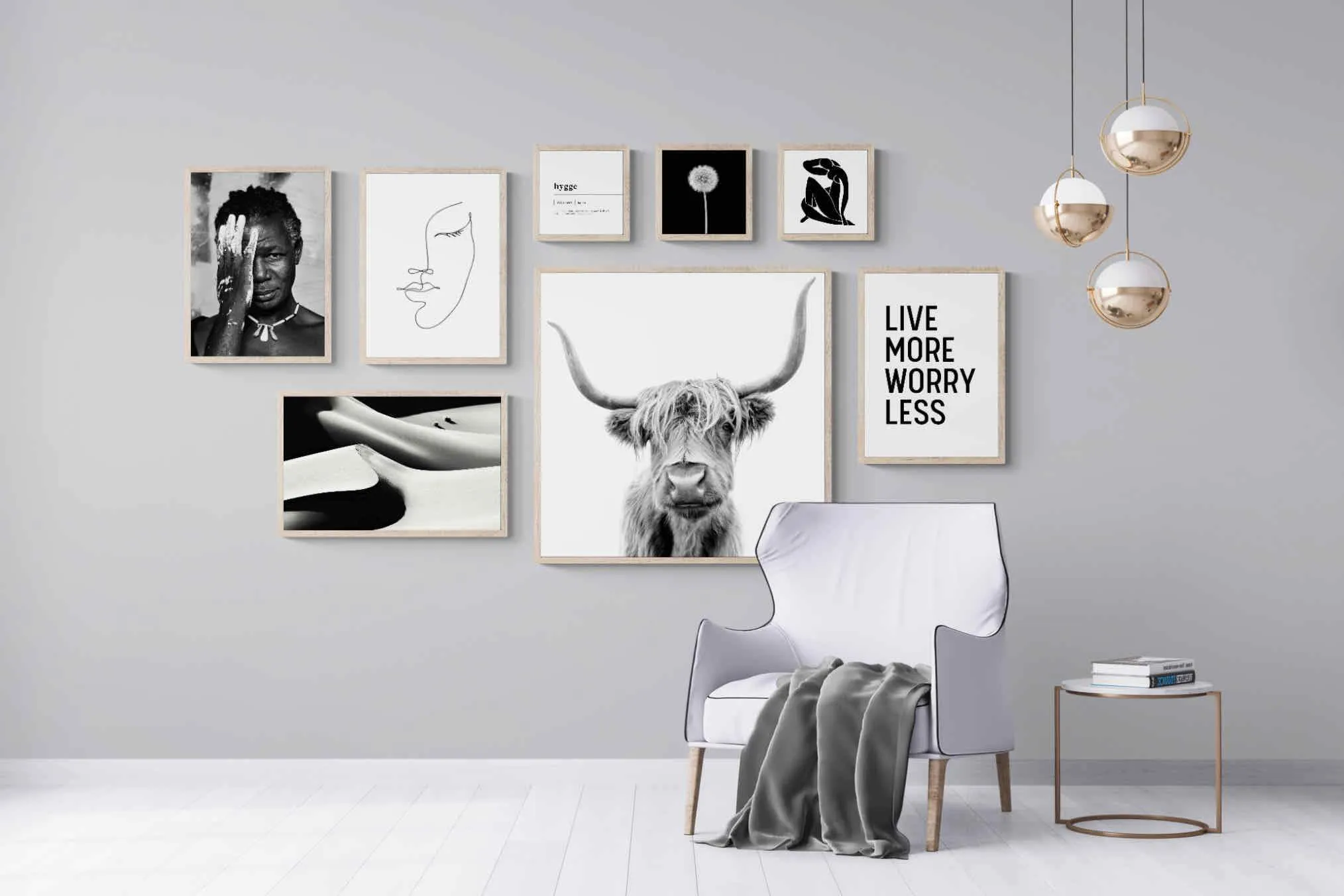 Black & White Gallery Wall Set