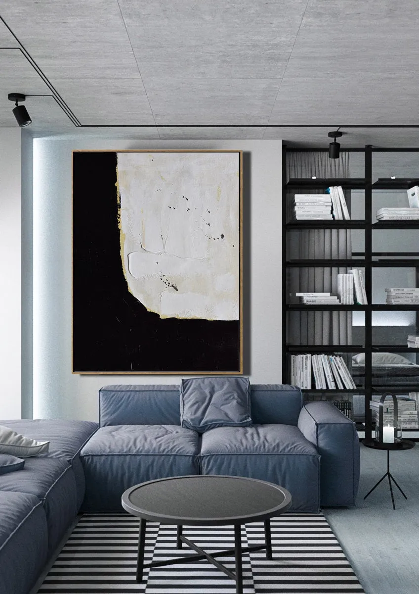 Black White Beige Minimalist Painting Modern Living Room Decor Yp042