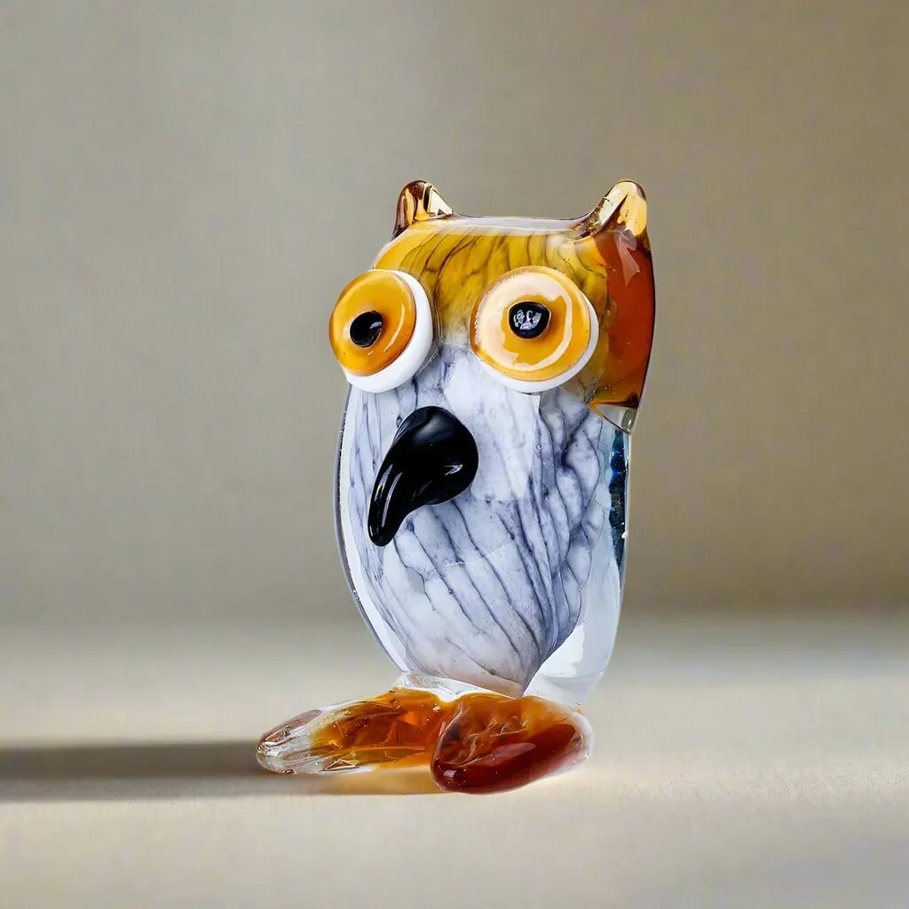 Blown Glass Ollie The Owl