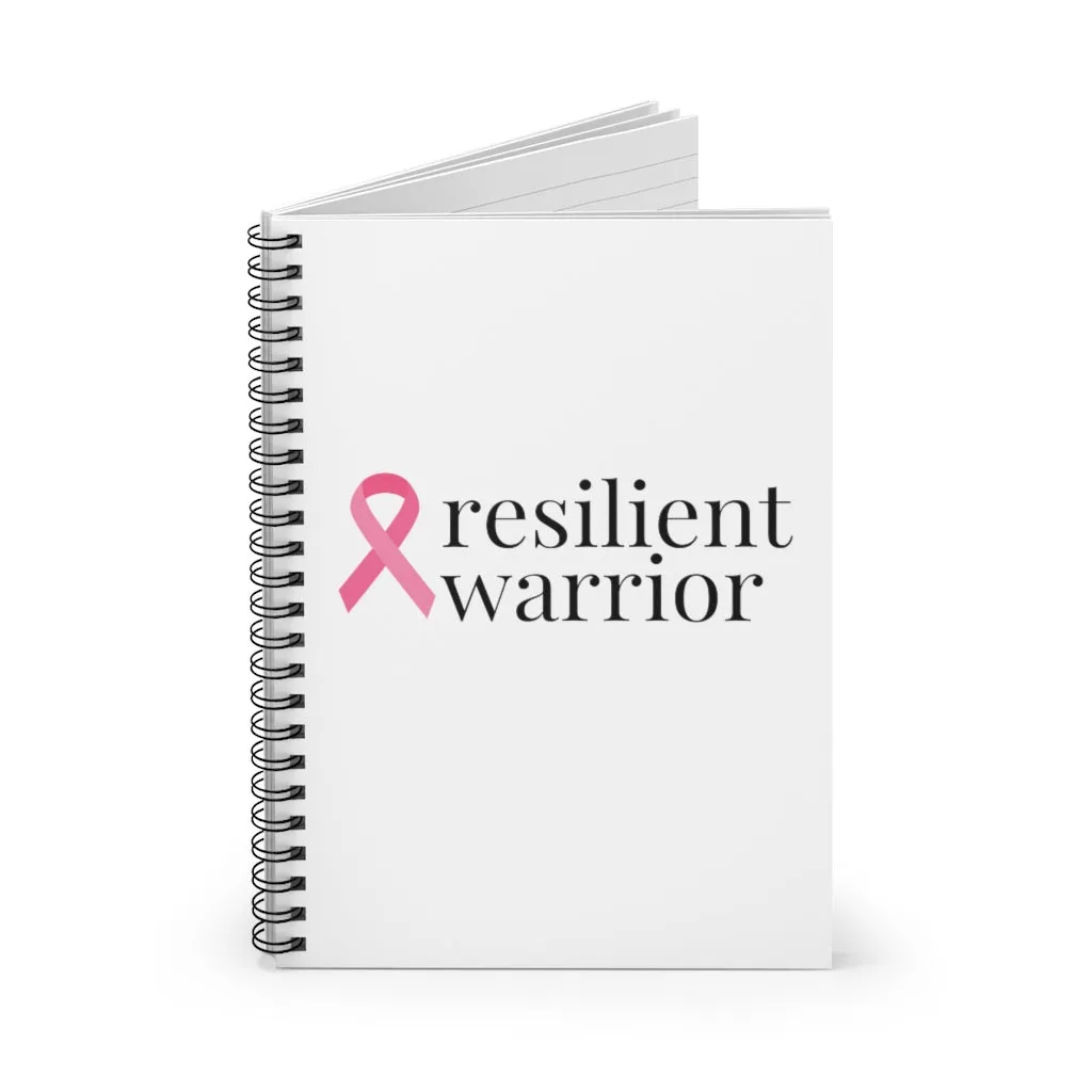 Breast Cancer resilient warrior Spiral Journal - Ruled Line