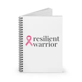 Breast Cancer resilient warrior Spiral Journal - Ruled Line