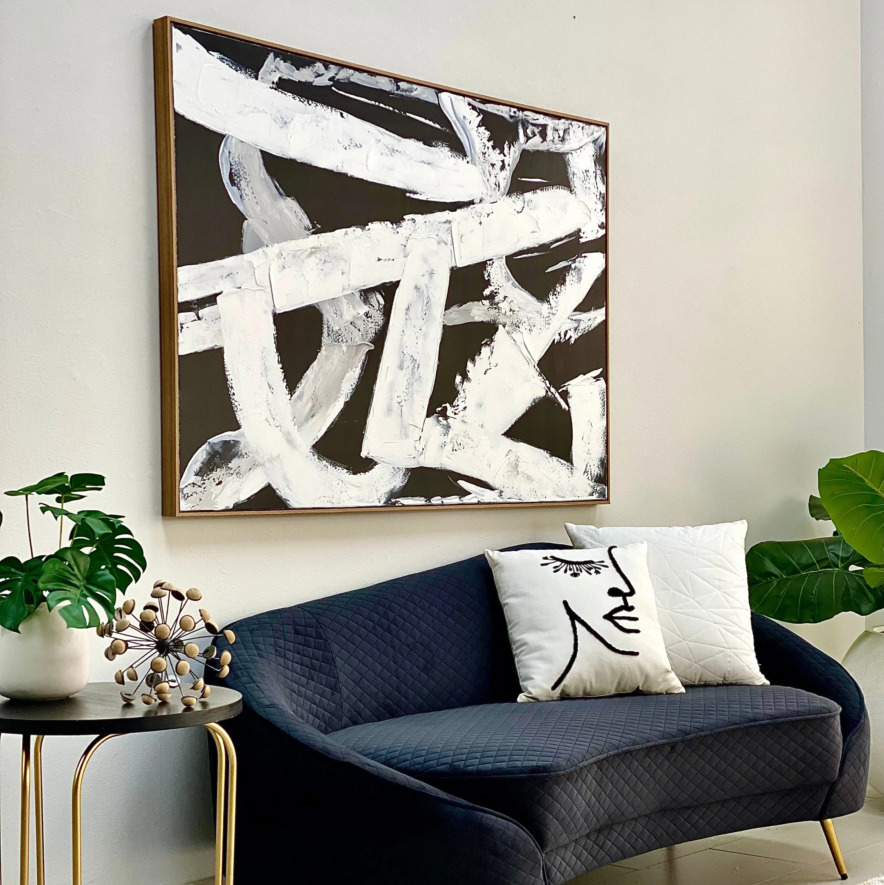 Brush Strokes Hand Painted Wall Art