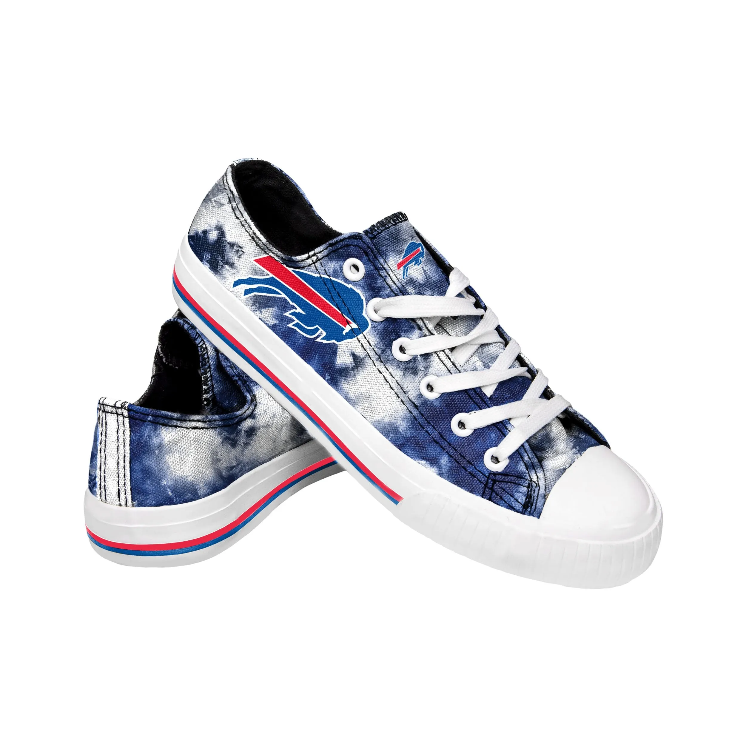 Buffalo Bills NFL Womens Low Top Tie-Dye Canvas Shoes