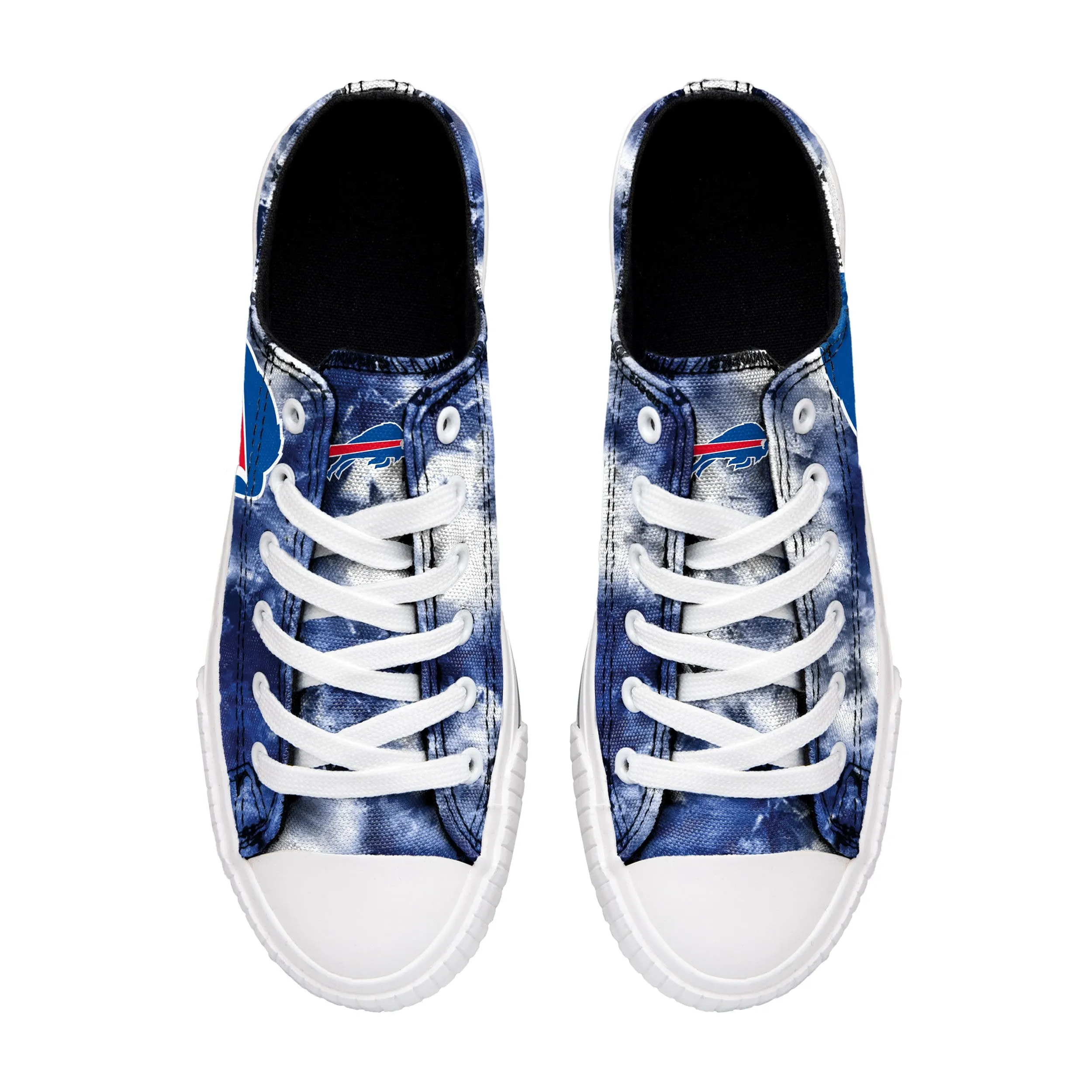 Buffalo Bills NFL Womens Low Top Tie-Dye Canvas Shoes