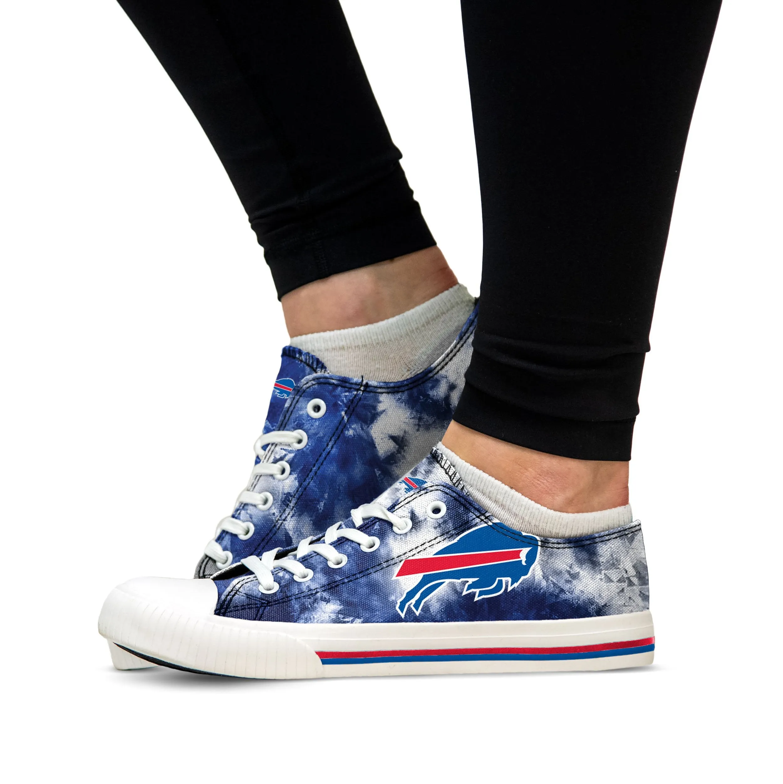 Buffalo Bills NFL Womens Low Top Tie-Dye Canvas Shoes