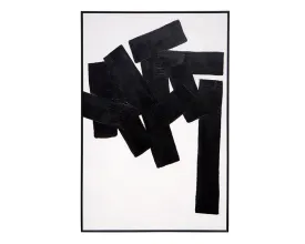 Building Blocks - 48" X 72" - Black Floater Frame