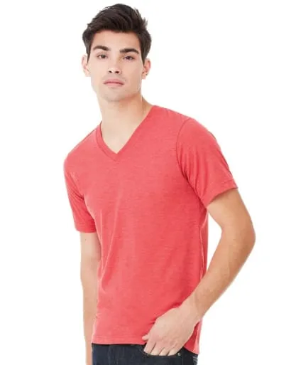 Canvas Triblend V-Neck Tee-CA3415