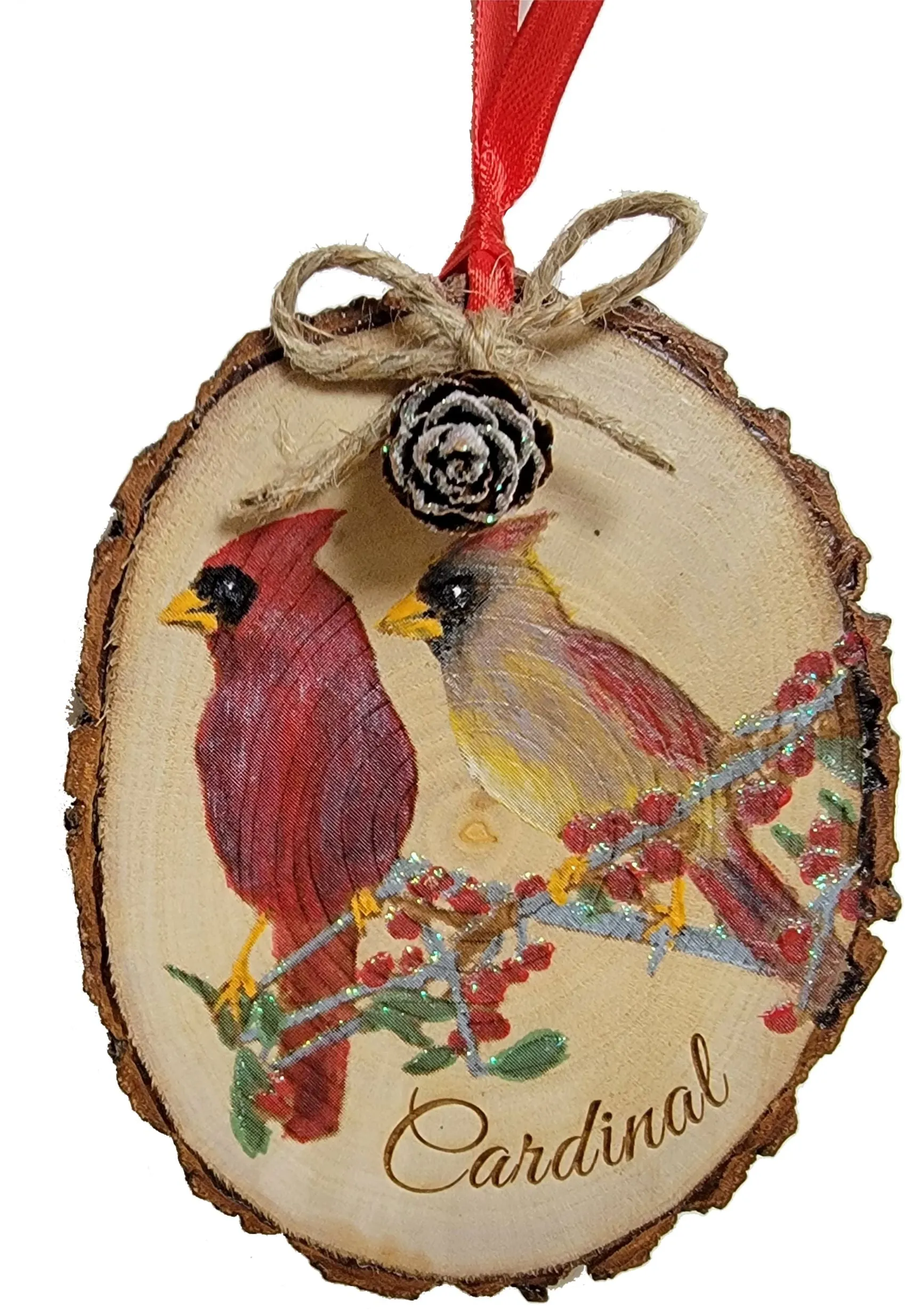 Carolina Song Bird Engraved Ornaments