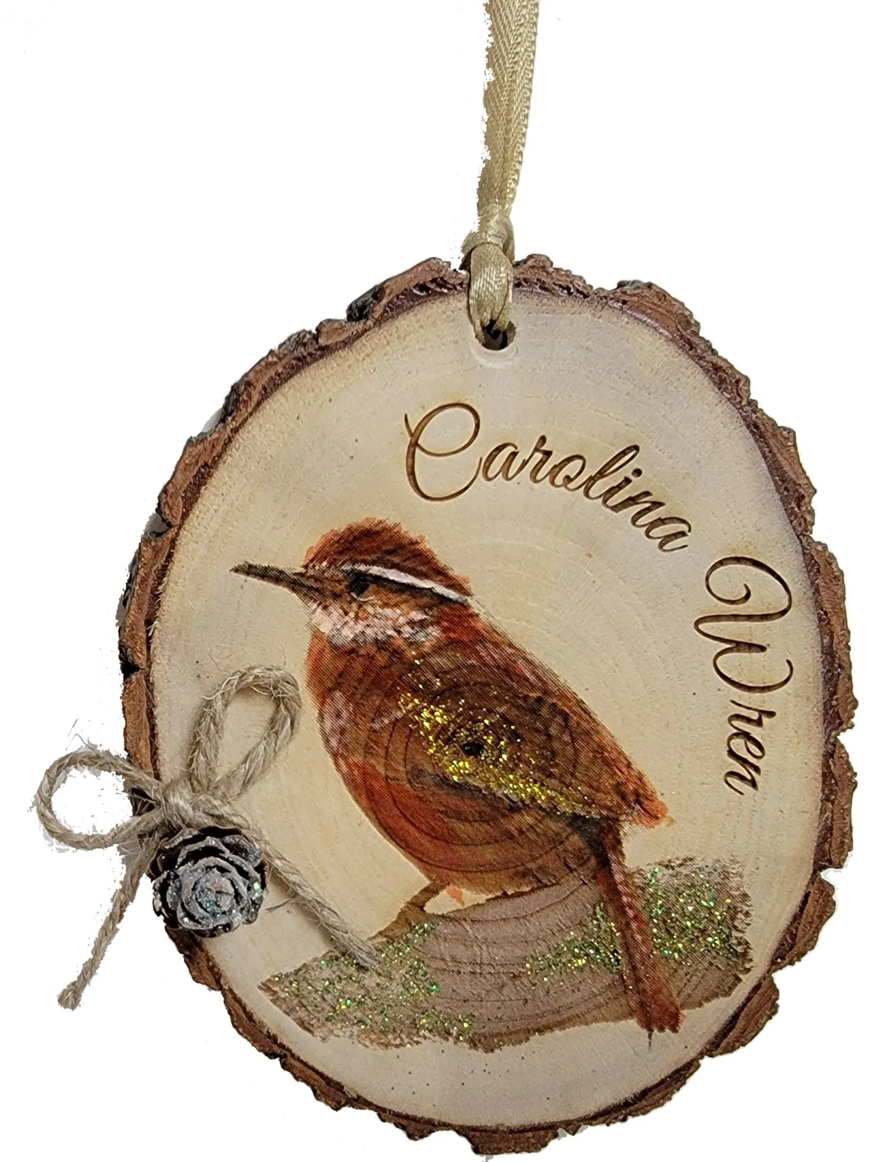 Carolina Song Bird Engraved Ornaments