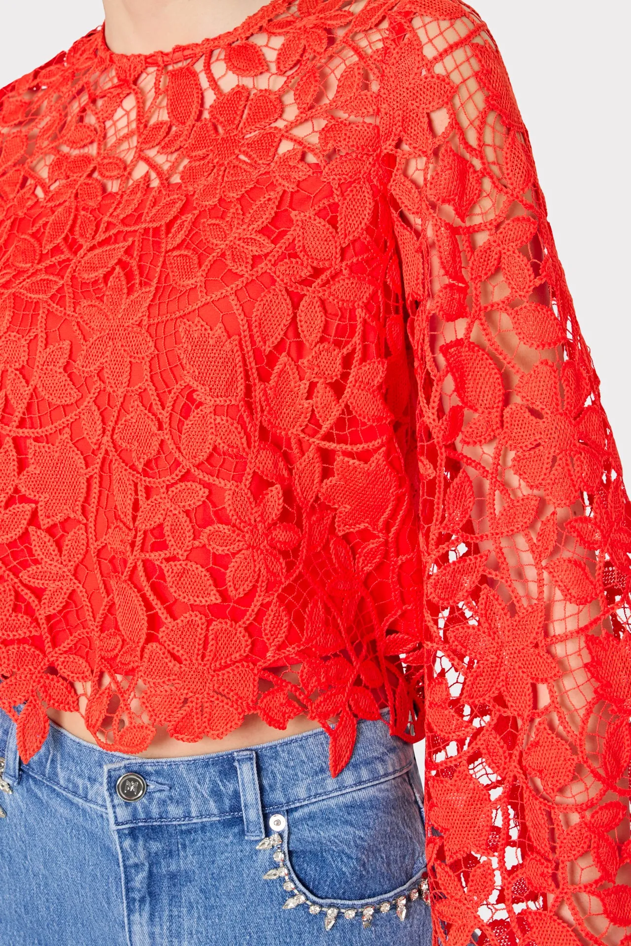 Catelyn Summer Floral Lace Top